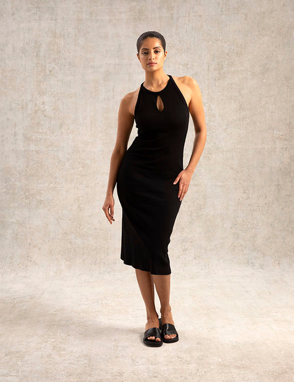 Nobradress® Amy - Coton Côtelé - Noir-Ebène