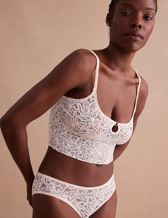 Nobratop® Arya - Dentelle Recyclée - Blanc-Jasmin