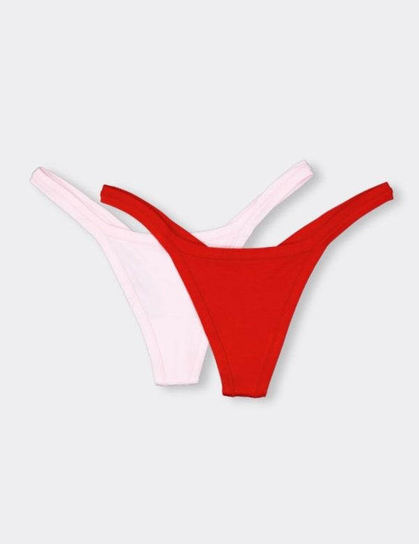 String x2 July - TENCEL™ Lenzing - Red-Kiss et Baby-Pink