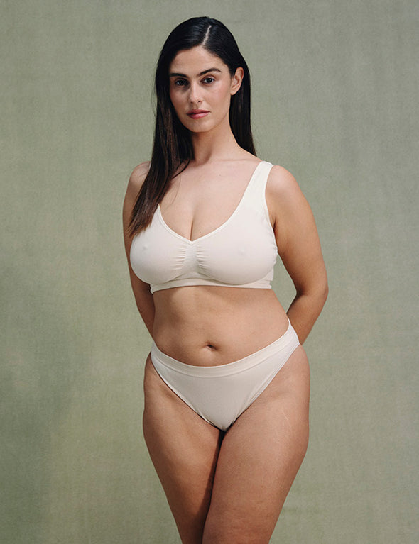 Brassière Gaya bonnet E/F - Seamless - White-Almond