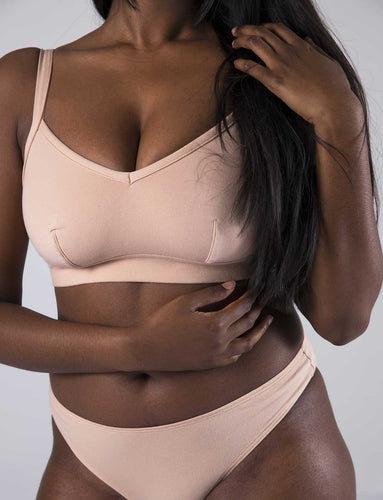 brassiere grande taille coton bio beige sable mina storm